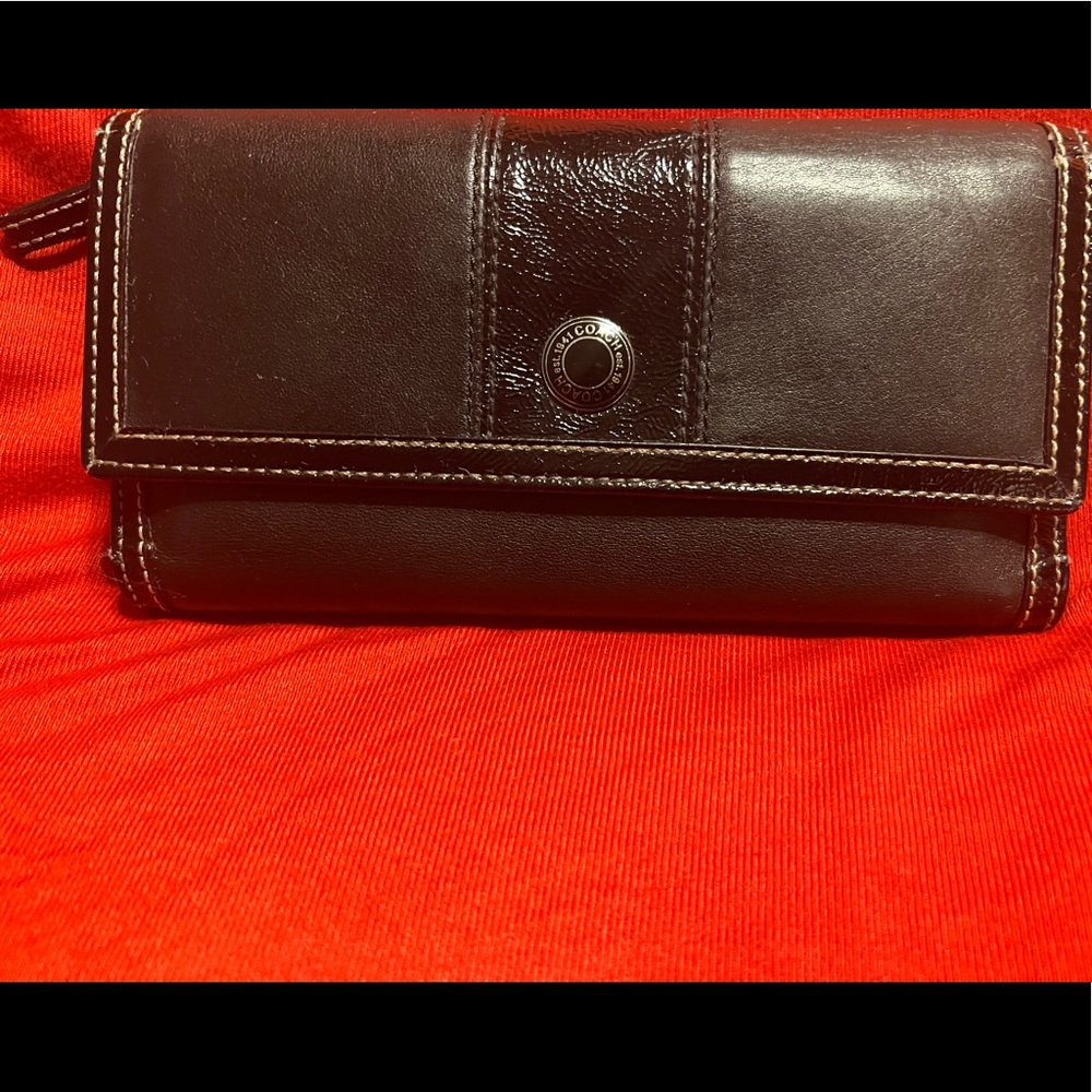 Black Coach Leather Wallet